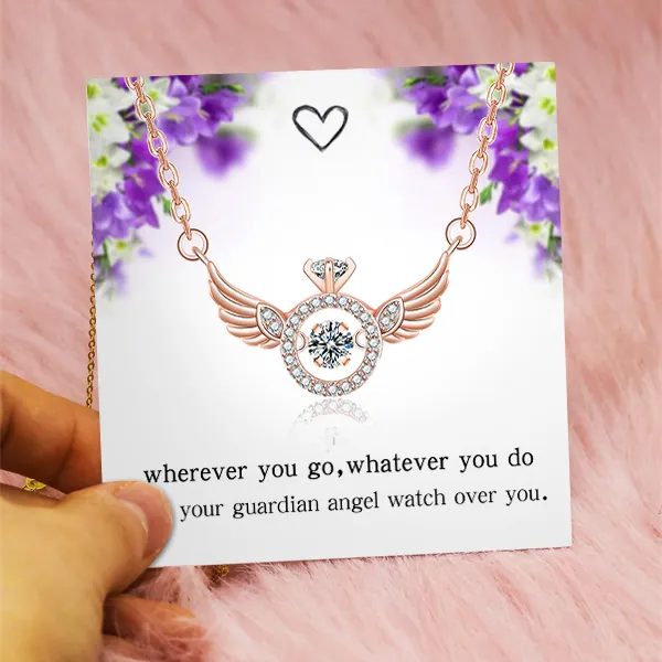 Elegant Angel Wings Necklace displayed on a warm home setting, representing lifestyle essentials